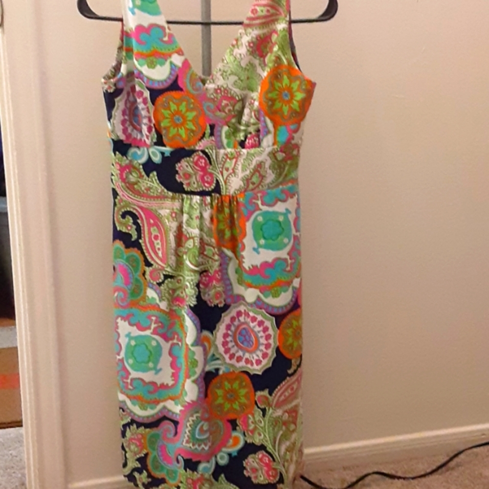 Jude Connally Dress, size small, multi paisley color
